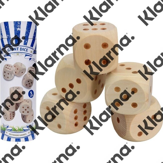 Outdoor Games Houten Dobbelstenen - XXL - 5 stuks