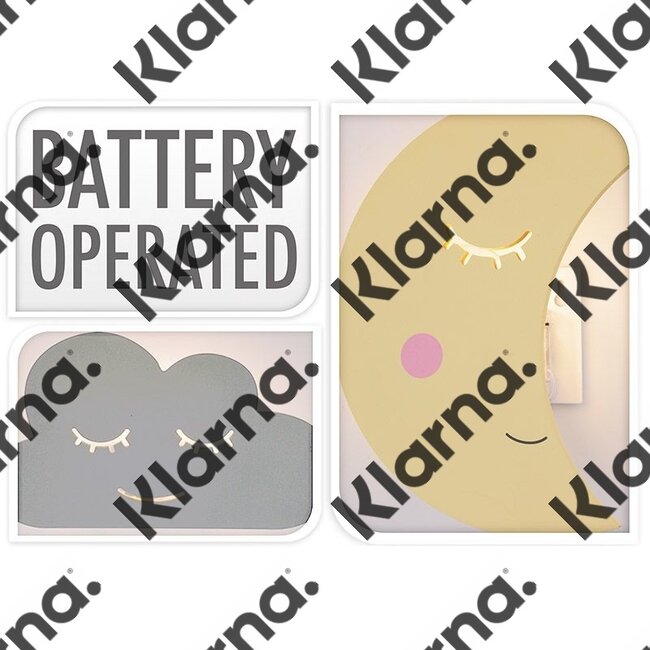 Wandlamp wolk - met afstandsbediening