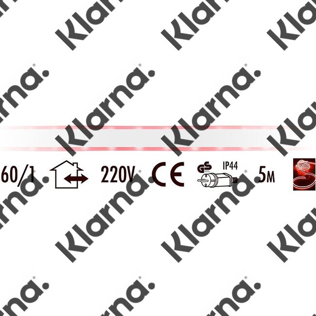 LED Neonlight 5 meter rood