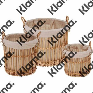 Rotan manden set van 3 stuks