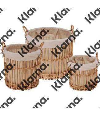 Rotan manden set van 3 stuks