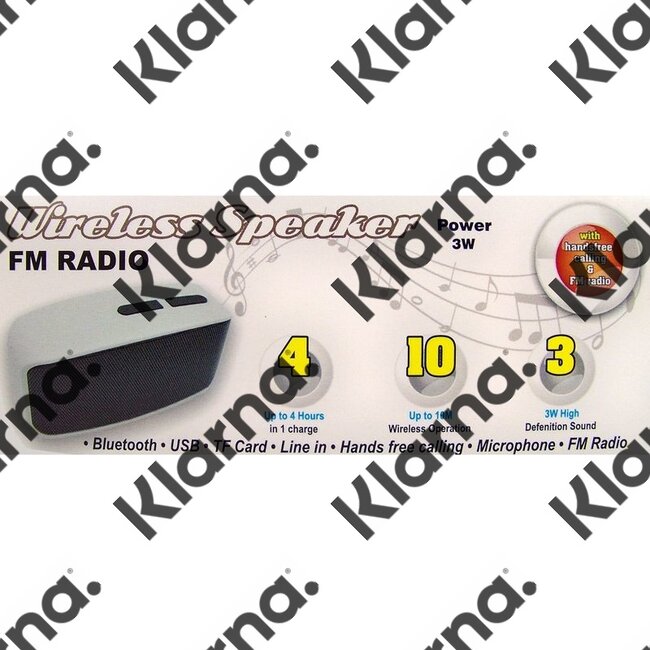 Compacte Bluetooth speaker met radio