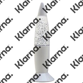 Shake & Shine glitterlamp 15cm wit