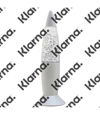 Shake & Shine glitterlamp 15cm wit