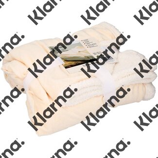 Vachtdeken 160 x 130 cm - beige