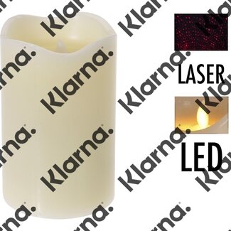 LED-kaars met laser - 12.5cm