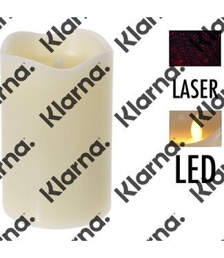 LED-kaars met laser - 12.5cm