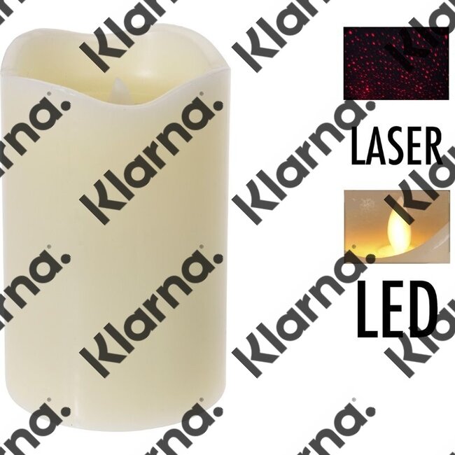 LED-kaars met laser - 12.5cm