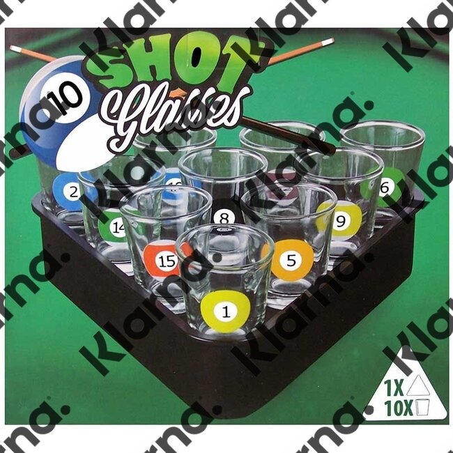 Shotglaasjes biljartstyle