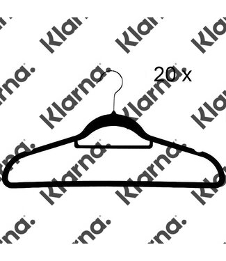Kledinghanger vilt - set van 20 -  zwart