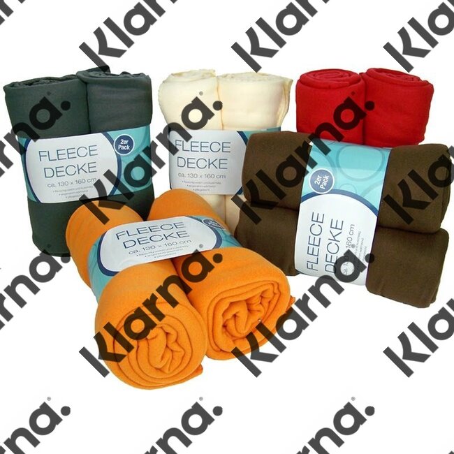 2 Pack Fleece Dekens creme