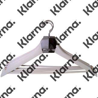 Set van 4 kledinghangers wit