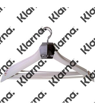 Set van 4 kledinghangers wit