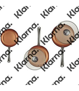 San Ignacio Koekenpannen(3x) met glazen deksels (2x)