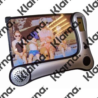 Fotolijst met spraakopnamefunktie en klok
