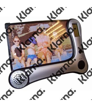 Fotolijst met spraakopnamefunktie en klok
