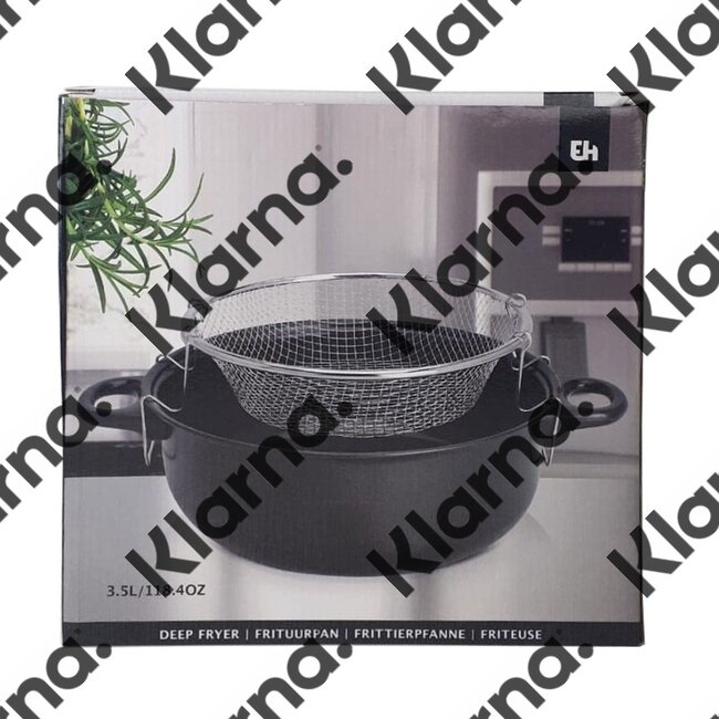 Excellent Houseware. Frituurpan met glazen deksel - Ø26cm