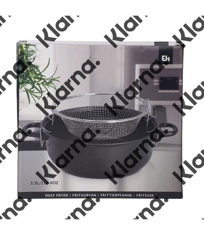 Excellent Houseware. Frituurpan met glazen deksel - Ø26cm