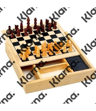 Houten spellendoos 4-in-1