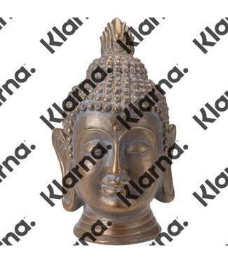 Boeddha Hoofd - Tuinbeeld - bronskleur - 53.5cm