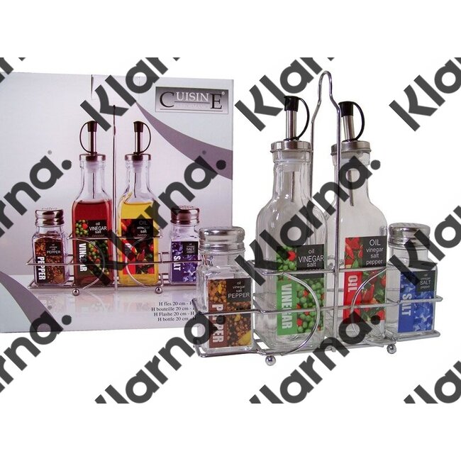 Cuisine Performance Olie- en azijnstel - met peper- en zoutsetje