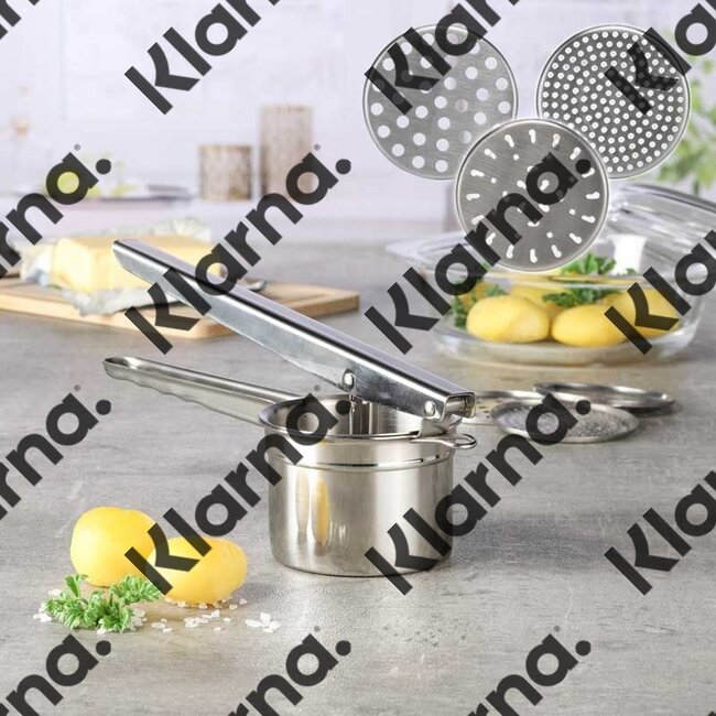 Haushalt International Aardappelpers - RVS - met 3 losse schijven