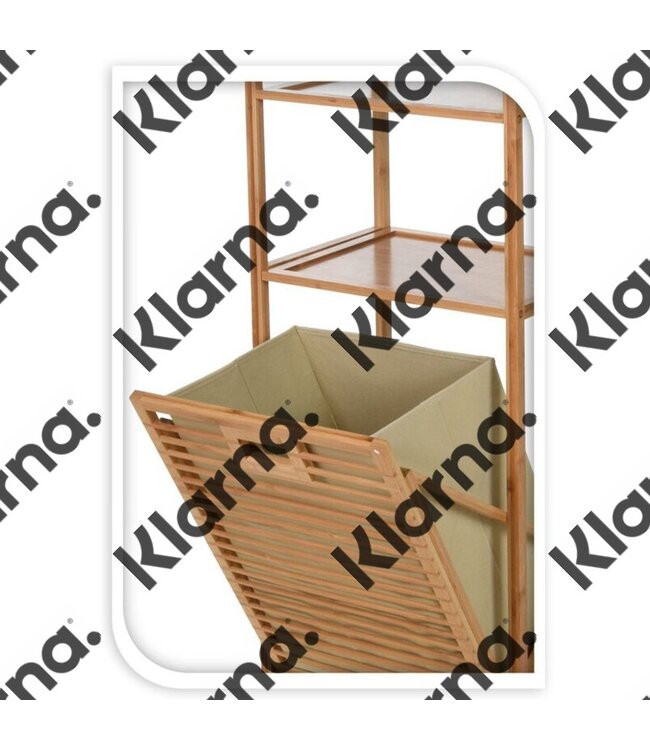 Bathroom Solutions Bamboe Badkamerrek met 2 rekken en wasmand