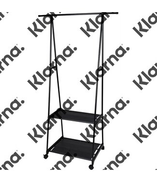 Storage Solutions Kledingrek met 2 planken - zwart