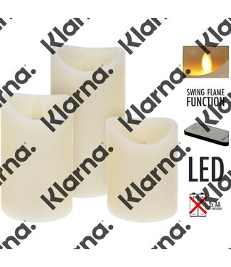 LED-kaarsen met afstandsbediening - set van 3