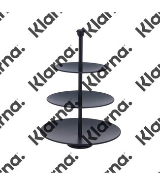 Excellent Houseware. Etagere 3 laags - 36.5cm - zwart