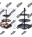 Excellent Houseware. Etagere 3 laags - 36.5cm - zwart