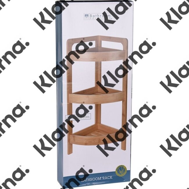 Badkamerrek 3 laags hoek - Bamboe