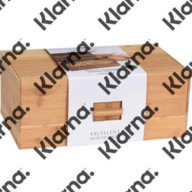 Excellent Houseware. Broodtrommel van Bamboe - 35 x 21 x 14 cm