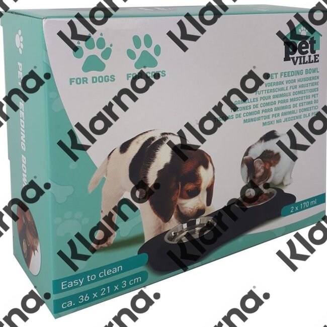 Dubbele Voerbak voor Huisdieren - 36 x 21 x 3 cm