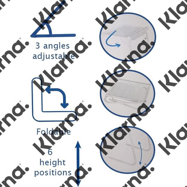 Soundlogic Opvouwbare Tafel - Verstelbaar - 51 x 39 x 56-73 cm