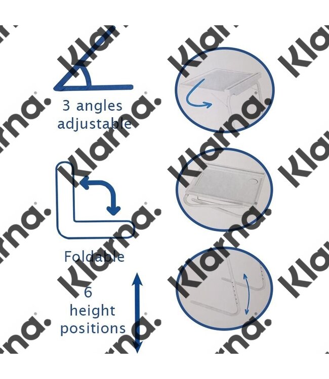 Soundlogic Opvouwbare Tafel - Verstelbaar - 51 x 39 x 56-73 cm