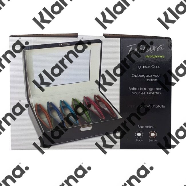Deluxa Brillen Opbergdoos - zwart