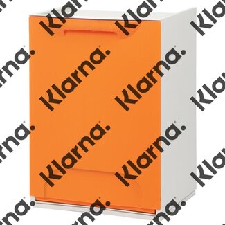 Duett - Afvalbak voor Recycling - Vrijstaand - Stapelbaar - Wandmontage - Oranje