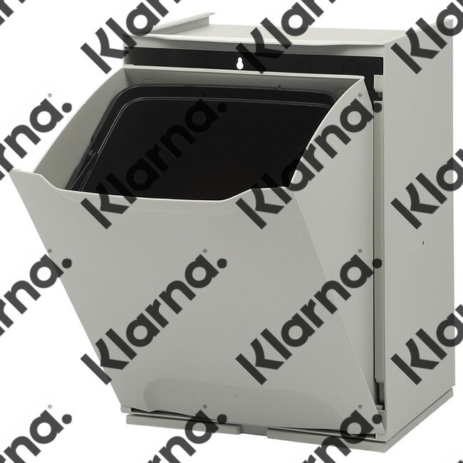 Duett - Afvalbak voor Recycling - Vrijstaand - Stapelbaar - Wandmontage - Grijs