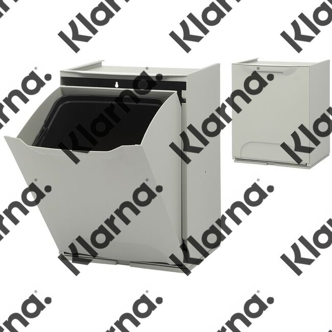 Duett - Afvalbak voor Recycling - Vrijstaand - Stapelbaar - Wandmontage - Grijs