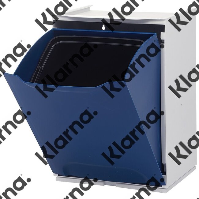 Duett - Afvalbak voor Recycling - Vrijstaand - Stapelbaar - Wandmontage - Blauw