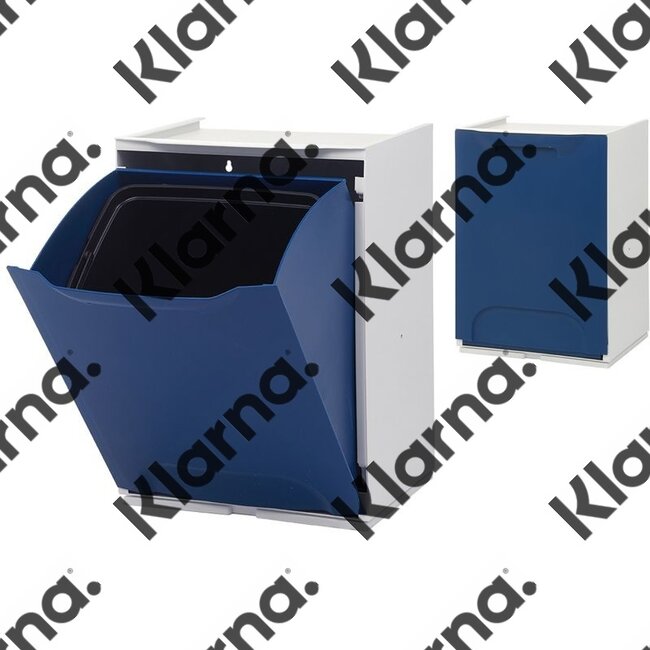 Duett - Afvalbak voor Recycling - Vrijstaand - Stapelbaar - Wandmontage - Blauw