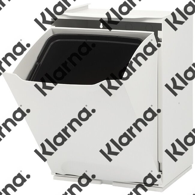 Duett - Afvalbak voor Recycling - Vrijstaand - Stapelbaar - Wandmontage - Wit