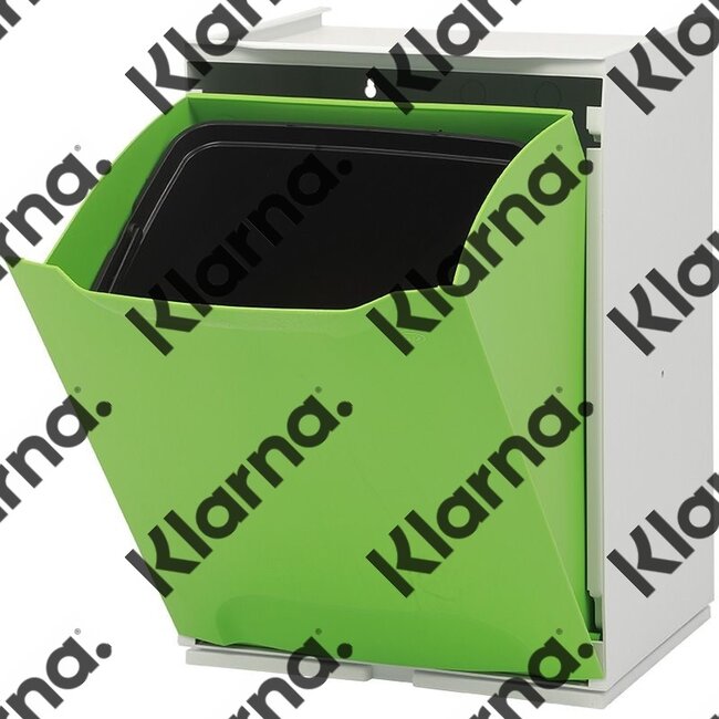 Duett - Afvalbak voor Recycling - Vrijstaand - Stapelbaar - Wandmontage - Groen