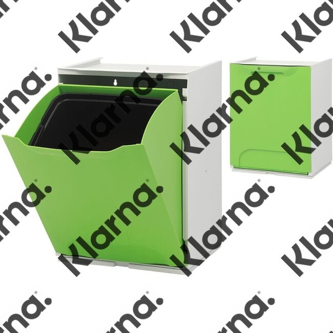 Duett - Afvalbak voor Recycling - Vrijstaand - Stapelbaar - Wandmontage - Groen