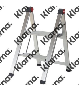Duett Huishoudtrap Inklapbaar - 2 treden - Aluminium