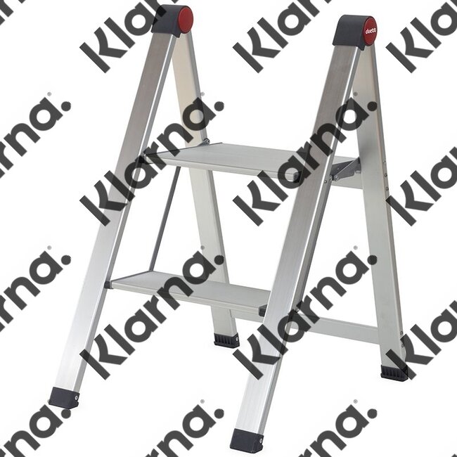 Duett Huishoudtrap Inklapbaar - 2 treden - Aluminium