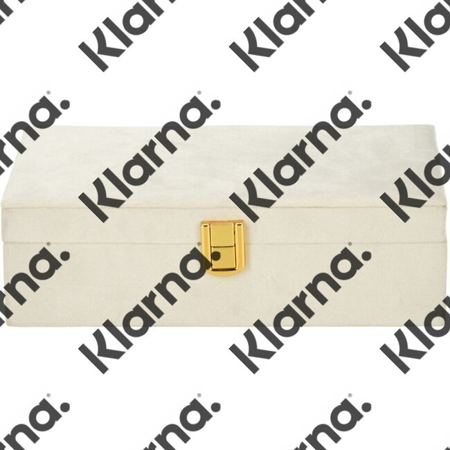 H&S Collection Sieradendoos - 25 x 16 x 7 cm - Wit