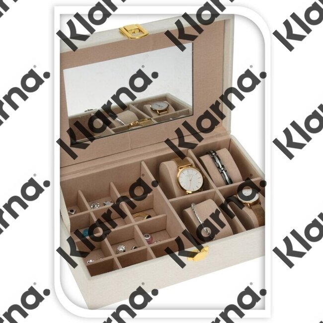 H&S Collection Sieradendoos - 25 x 16 x 7 cm - Wit