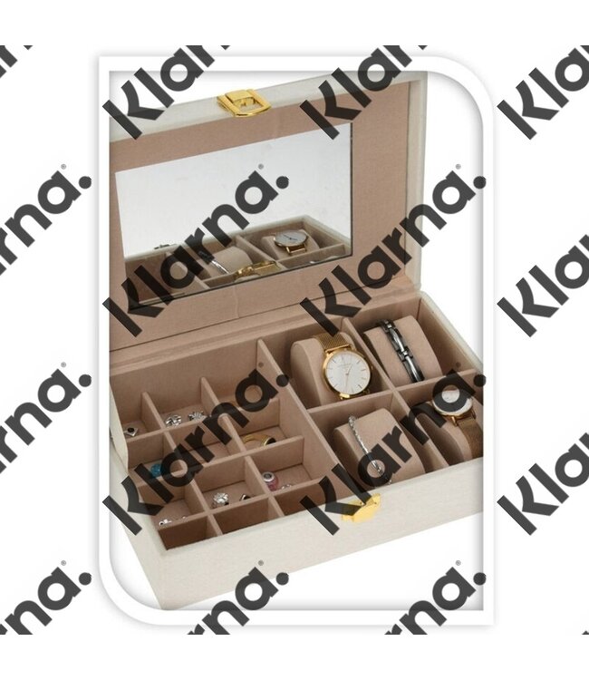 H&S Collection Sieradendoos - 25 x 16 x 7 cm - Wit